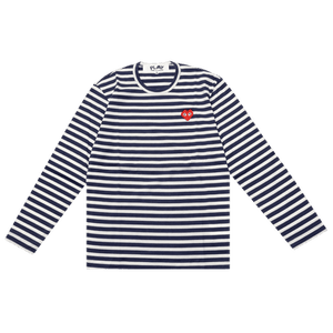 Comme des Garçons PLAY Striped Long-Sleeve T-Shirt 'Navy/White'