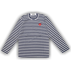 Comme des Garçons PLAY Striped Long-Sleeve T-Shirt 'Navy/White'