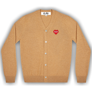 Comme des Garçons PLAY Heart Cardigan 'Camel'