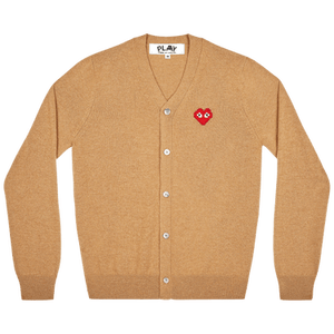 Comme des Garçons PLAY Heart Cardigan 'Camel'