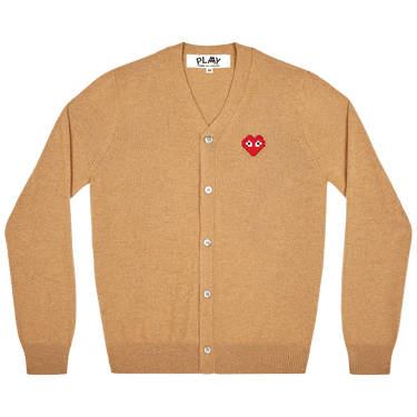 Comme des Garçons PLAY Heart Cardigan 'Camel'