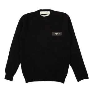 Off-White Logo Knit Crewneck Sweater 'Black'