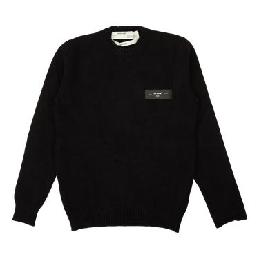 Off-White Logo Knit Crewneck Sweater 'Black'
