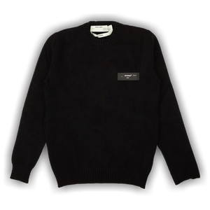 Off-White Logo Knit Crewneck Sweater 'Black'