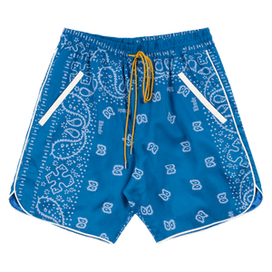 Rhude Bandana Track Shorts 'Blue/Creme'