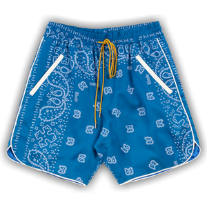 Rhude Bandana Track Shorts 'Blue/Creme'