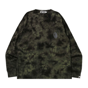 BAPE Tie Dye One Point Pocket Relaxed Fit Long-Sleeve Tee 'Black'
