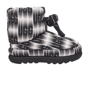 UGG Wmns Classic Maxi Wavelength Short Boot 'Black White'