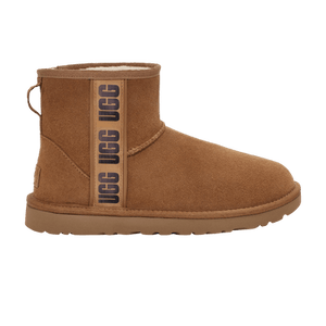 UGG Wmns Classic Mini Side Logo II Suede 'Chestnut'