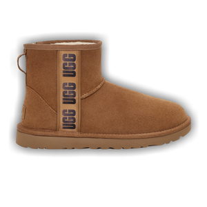 UGG Wmns Classic Mini Side Logo II Suede 'Chestnut'