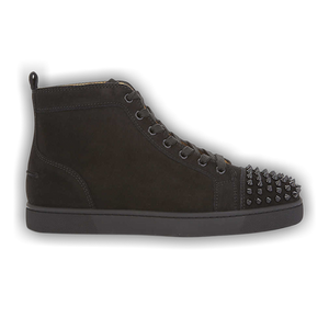 Christian Louboutin Louis Flat Calf Spikes 'Black Suede'
