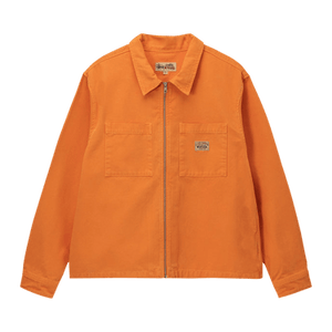 Stussy Washed Canvas Zip Shirt 'Orange'