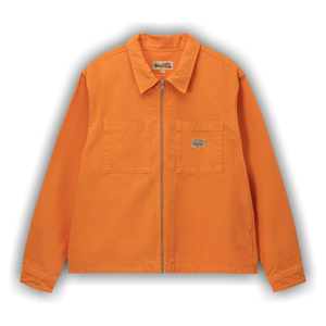 Stussy Washed Canvas Zip Shirt 'Orange'