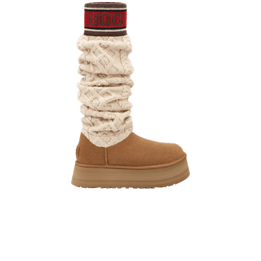 UGG Wmns Classic Sweater Letter Tall 'Chestnut'