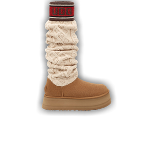 UGG Wmns Classic Sweater Letter Tall 'Chestnut'