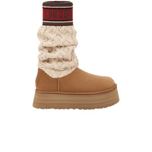 UGG Wmns Classic Sweater Letter Boot 'Chestnut'
