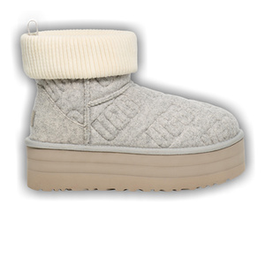 UGG Wmns Classic Mini Platform Felted Boot 'Grey'