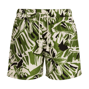 Palm Angels Floral Print Drawstring Swim Shorts 'Green/White'