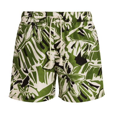 Palm Angels Floral Print Drawstring Swim Shorts 'Green/White'