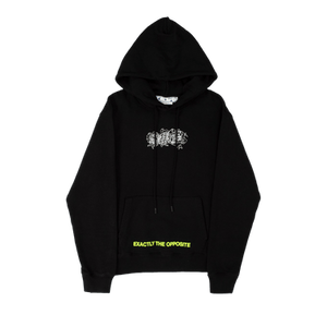 Off-White Graffiti Layer Slim Hoodie 'Black/White'