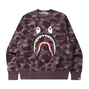 BAPE Color Camo Shark Relaxed Fit Crewneck 'Burgundy'