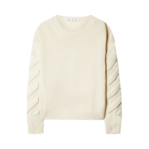 Off-White 3D Diag Knit Crewneck 'New Beige'