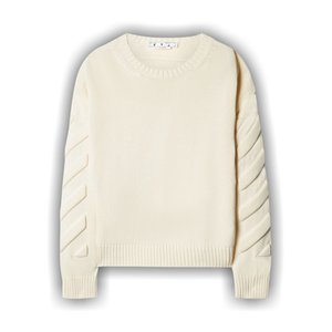 Off-White 3D Diag Knit Crewneck 'New Beige'