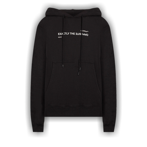 Off-White Slogan Print Drawstring Hoodie 'Black White'