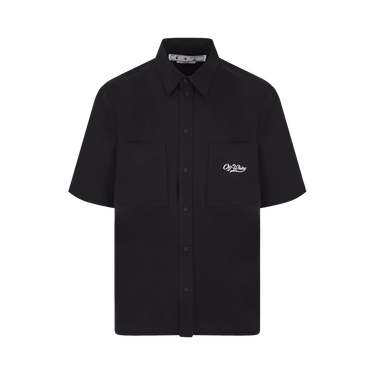 Off-White Wave Off Summer Short-Sleeve Shirt 'Black/White'