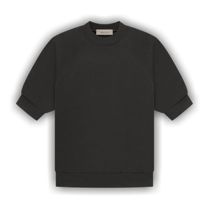 Fear of God Essentials Short-Sleeve Waffle Sweatshirt 'Off Black'