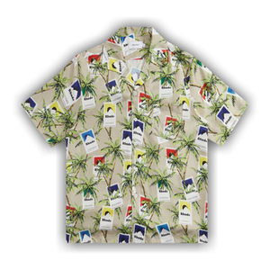Rhude Cigarette Print Button Up 'Taupe/Multicolor'