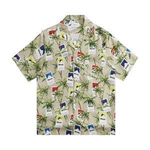 Rhude Cigarette Print Button Up 'Taupe/Multicolor'