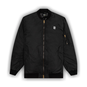 Raf Simons x Smiley Print and Badge Bomber Jacket 'Black'