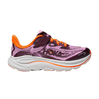 HOKA Clifton 10 Little Kids 'Flower Nectar Cosmic Grey'