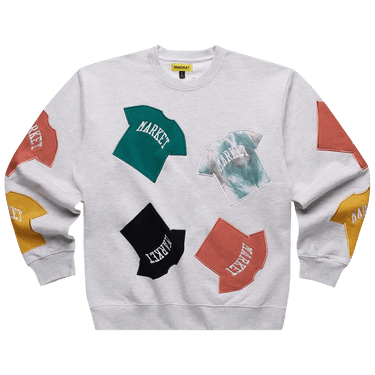 Market T-Shirt Patch Crewneck Sweatshirt 'Ash'