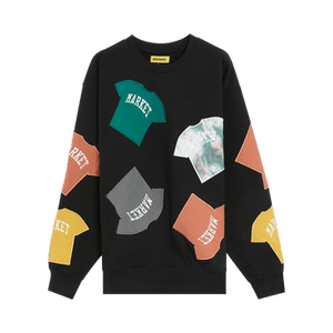 Market T-Shirt Patch Crewneck Sweatshirt 'Black'
