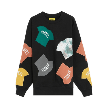 Market T-Shirt Patch Crewneck Sweatshirt 'Black'