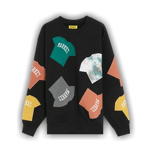 Market T-Shirt Patch Crewneck Sweatshirt 'Black'