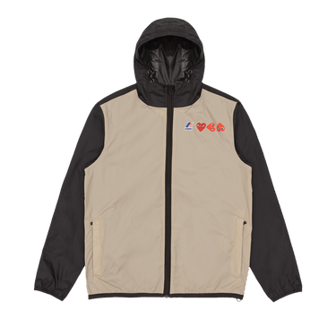 Comme des Garçons PLAY K-Way Hoodie Full Zip 'Beige/Black'