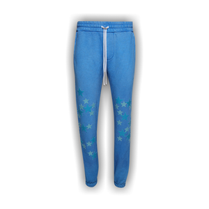 Amiri Pigment Spray Star Sweatpants 'Heather Carolina Blue'