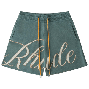 Rhude Script Logo Knit Short 'Ivory/Sage'