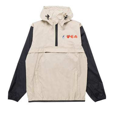 Comme des Garçons PLAY x K-Way Full Zip Hoodie 'Beige/Black'