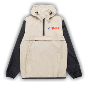 Comme des Garçons PLAY x K-Way Full Zip Hoodie 'Beige/Black'