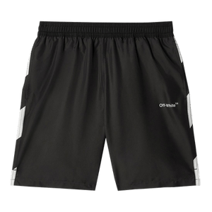 Off-White Diag Surfer Swimshorts 'Black/White'