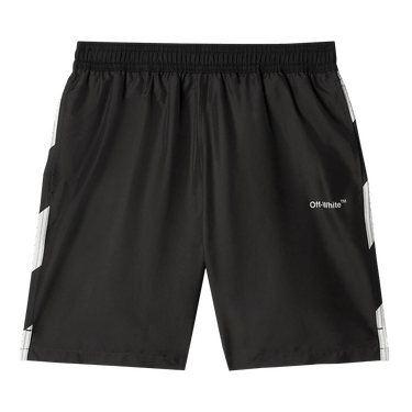 Off-White Diag Surfer Swimshorts 'Black/White'
