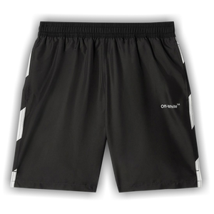Off-White Diag Surfer Swimshorts 'Black/White'