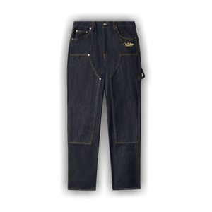 Off-White Wave Off Denim Skate Carpenter Pants 'Indigo/Yellow'