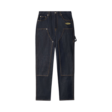 Off-White Wave Off Denim Skate Carpenter Pants 'Indigo/Yellow'