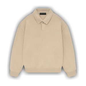 Fear of God Essentials Knit Polo 'Gold Heather'