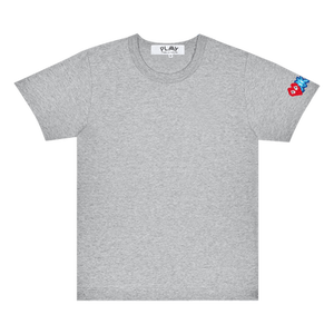 Comme des Garçons PLAY Double Heart T-Shirt 'Grey'